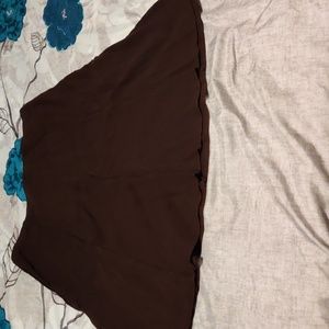 cute brown stretch flared skirt